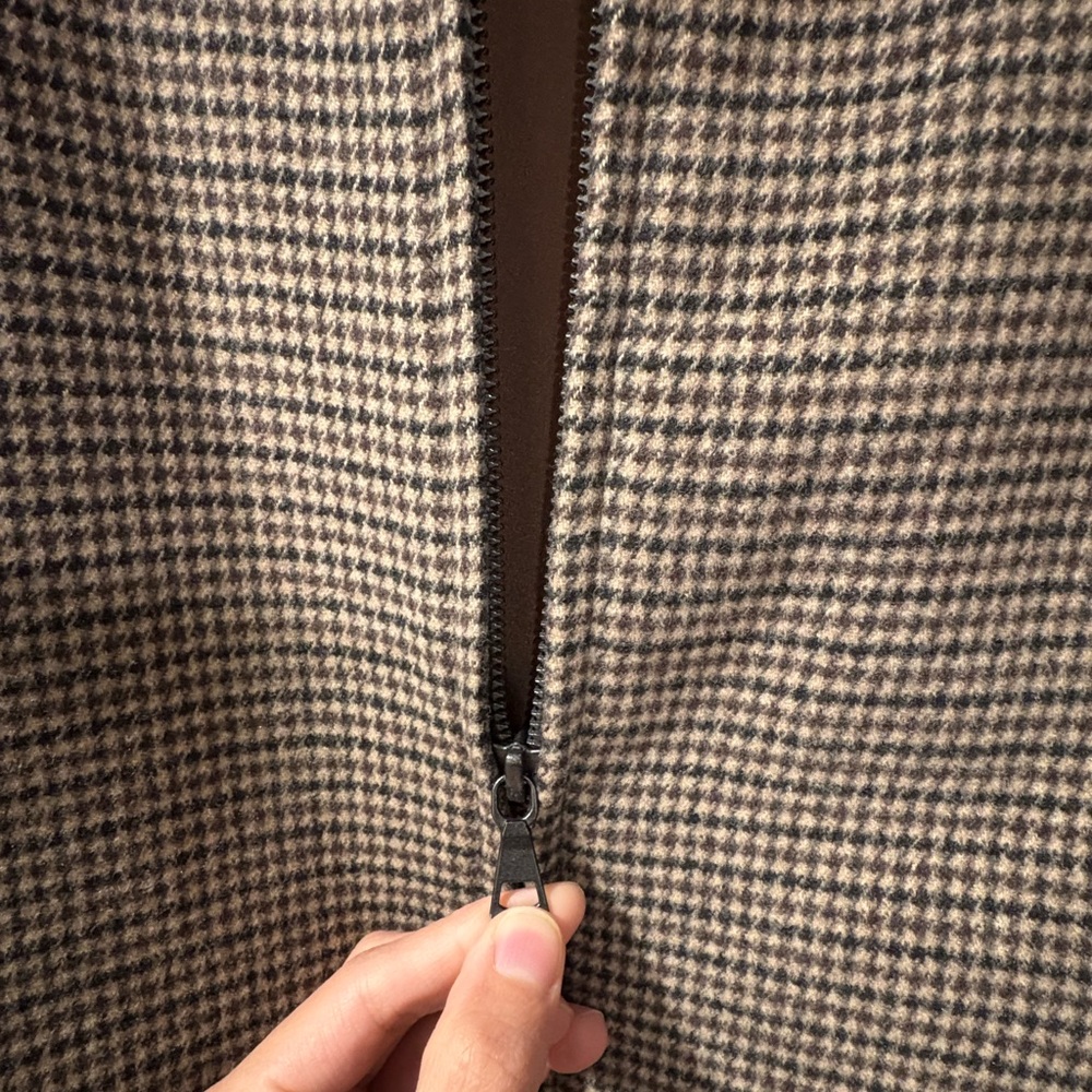 Uniqlo Houndstooth Lightweight Zip Jacket - Brown/Black - Picture 7 of 10